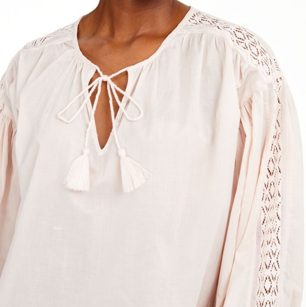 Levi's Blush Freya Peasant Boho Top